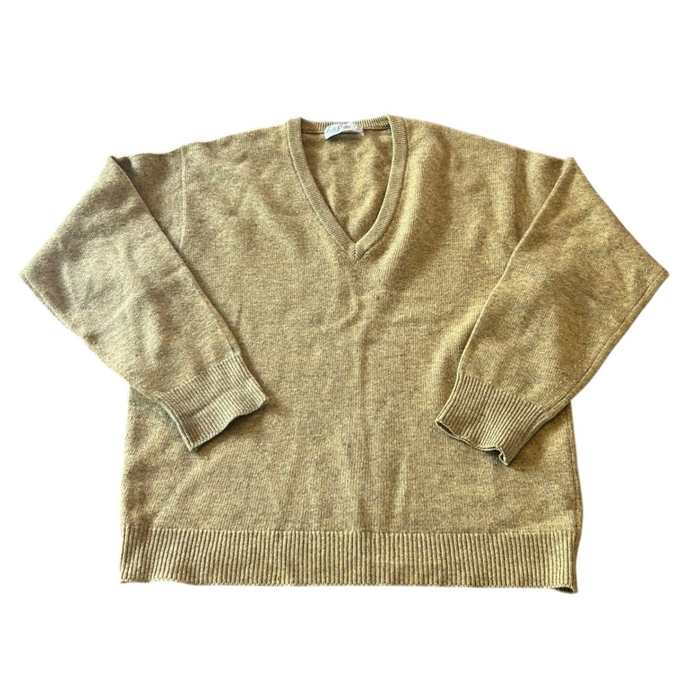 Vintage Lyle & Scott 100%‎ Pure Cashmere V-Neck Sweater Scotland Size 38 Casual